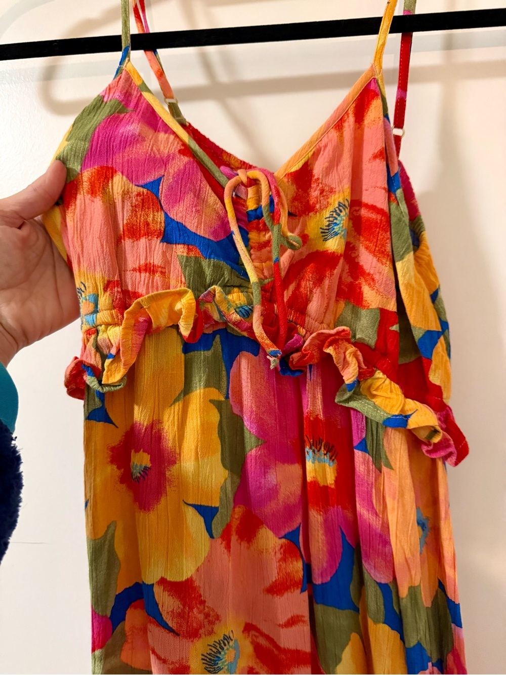 Billabong Rebel Hearts Floral Spaghetti Strap Midi Dress Women’s Small
